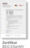 Zertifikat BEG ESanMV